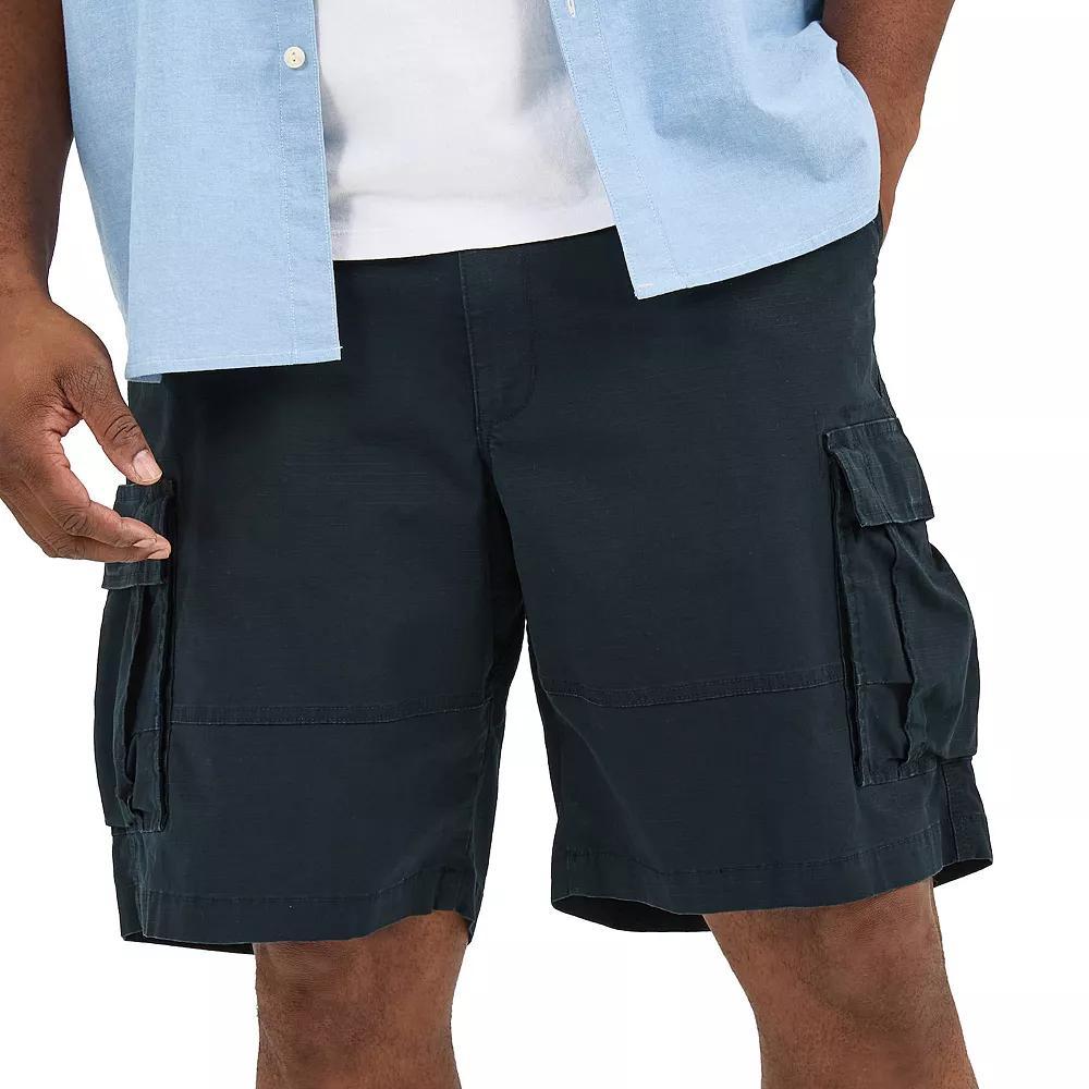 Big & Tall Lee® Extreme Motion Carolina Cargo Shorts, Men's, Size: 54, Black Ripstop Product Image