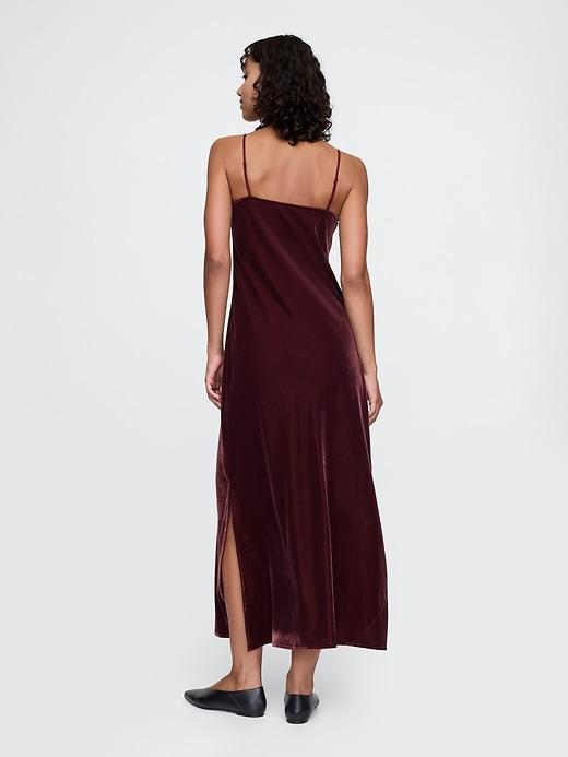 Recycled Velvet Maxi Slip Dress Product Image