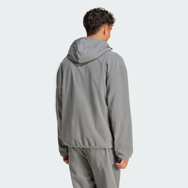 adidas City Escape Polar Fleece Hoodie Collegiate Green XL Mens Product Image