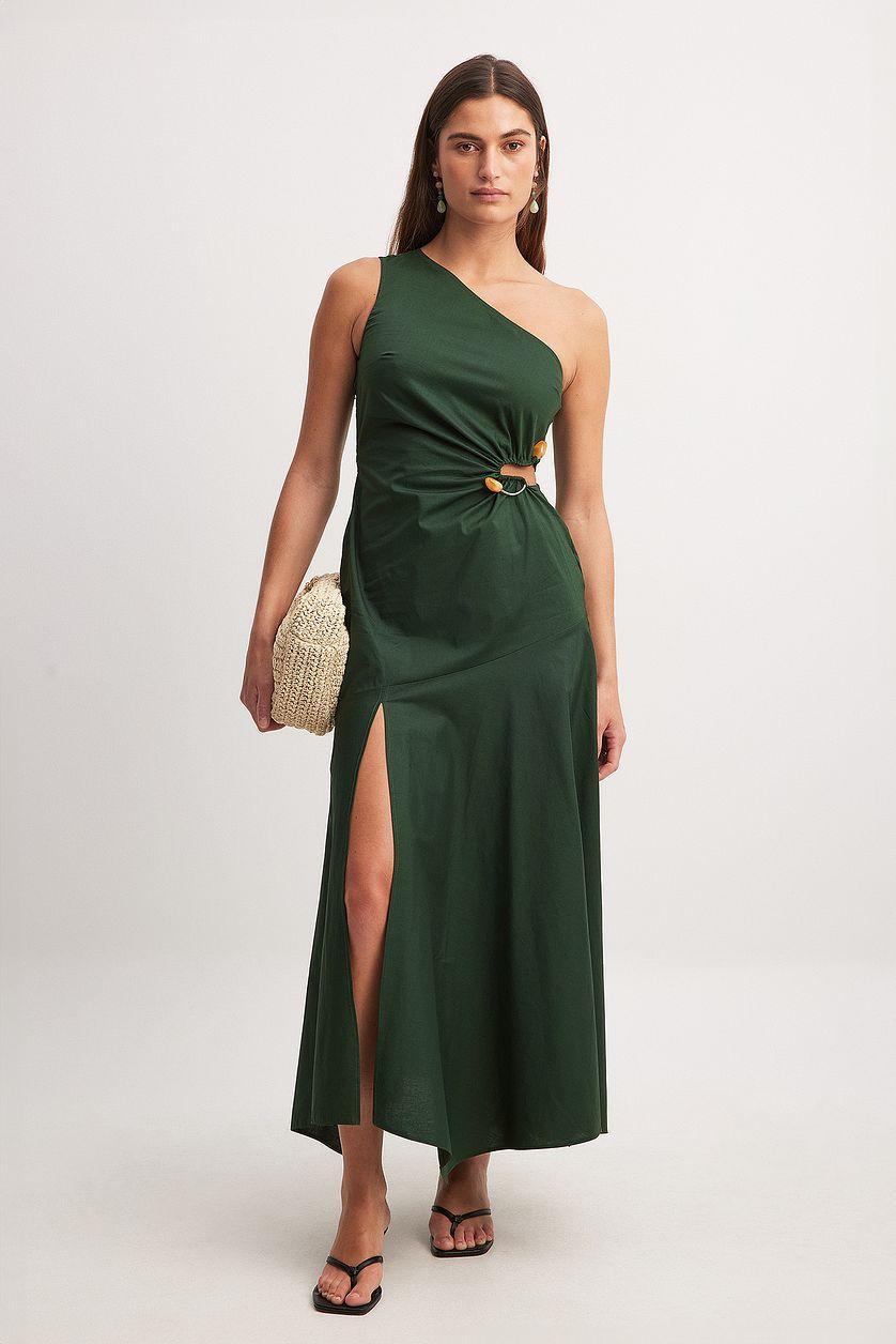 Cut Out Metal Detail Midi Dress Product Image