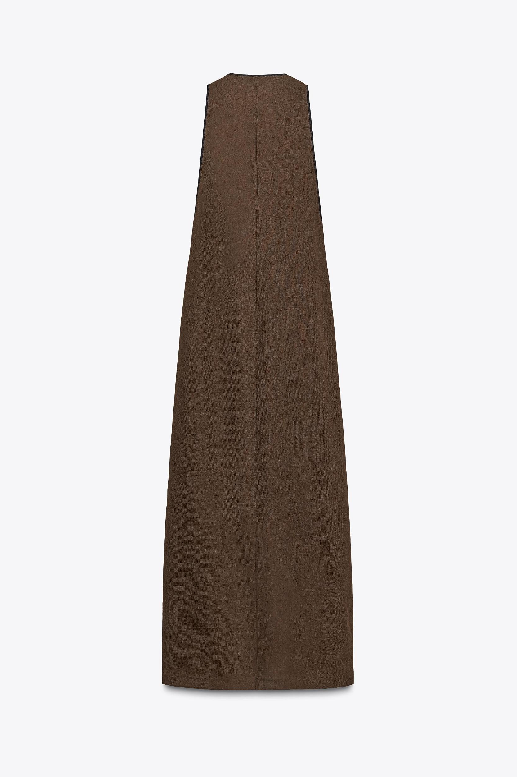 ZW COLLECTION LINEN BLEND MIDI DRESS Product Image