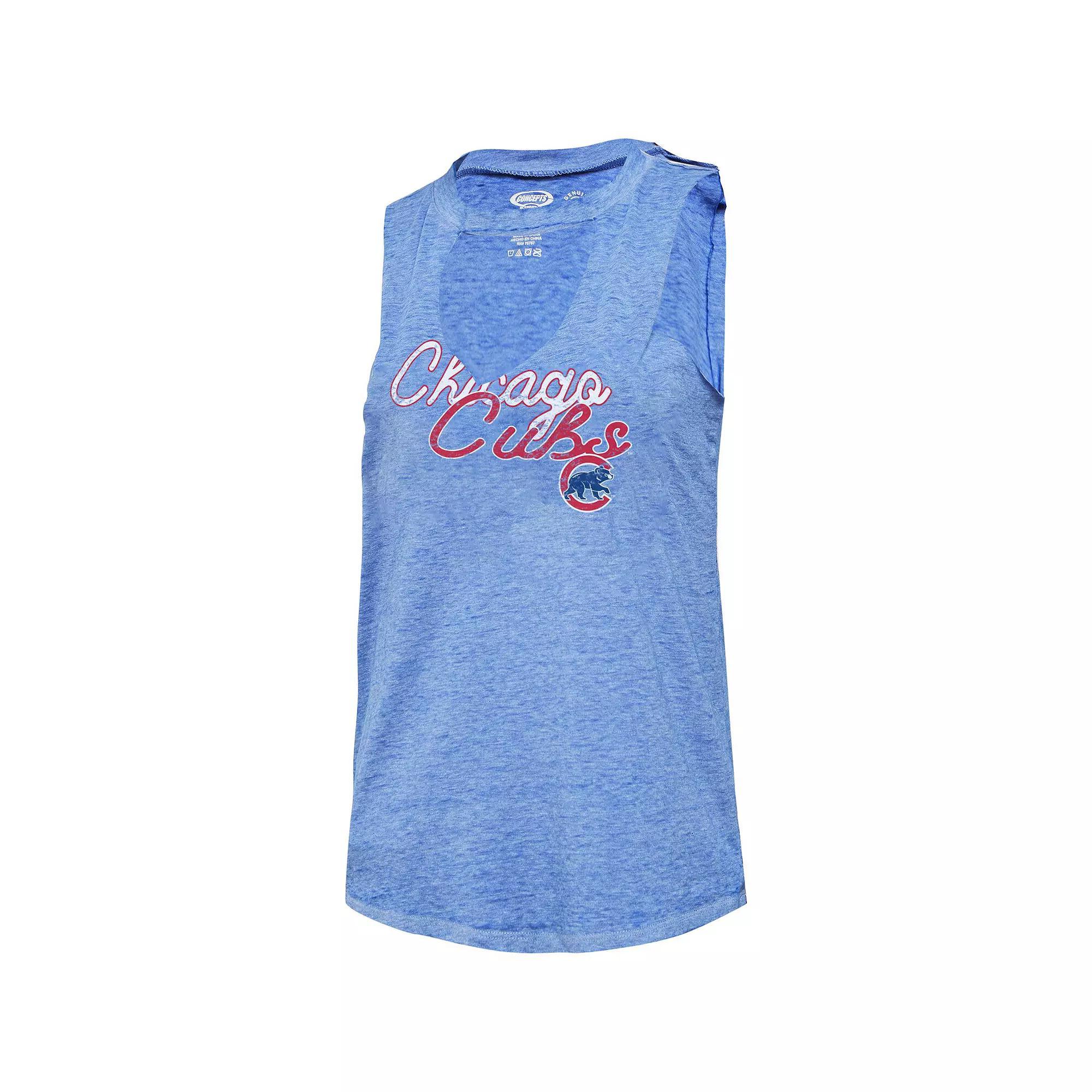 Women's Concepts Sport Royal Chicago Cubs Loyalty Choker Neck Tank Top, Size: Medium, Blue Product Image