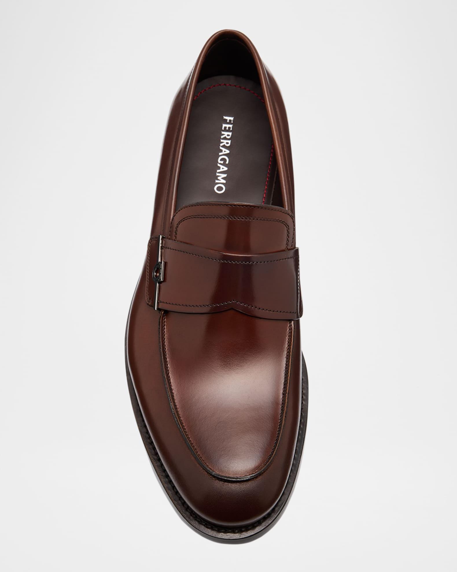 Men's Gancio-Buckle Leather Loafers Product Image