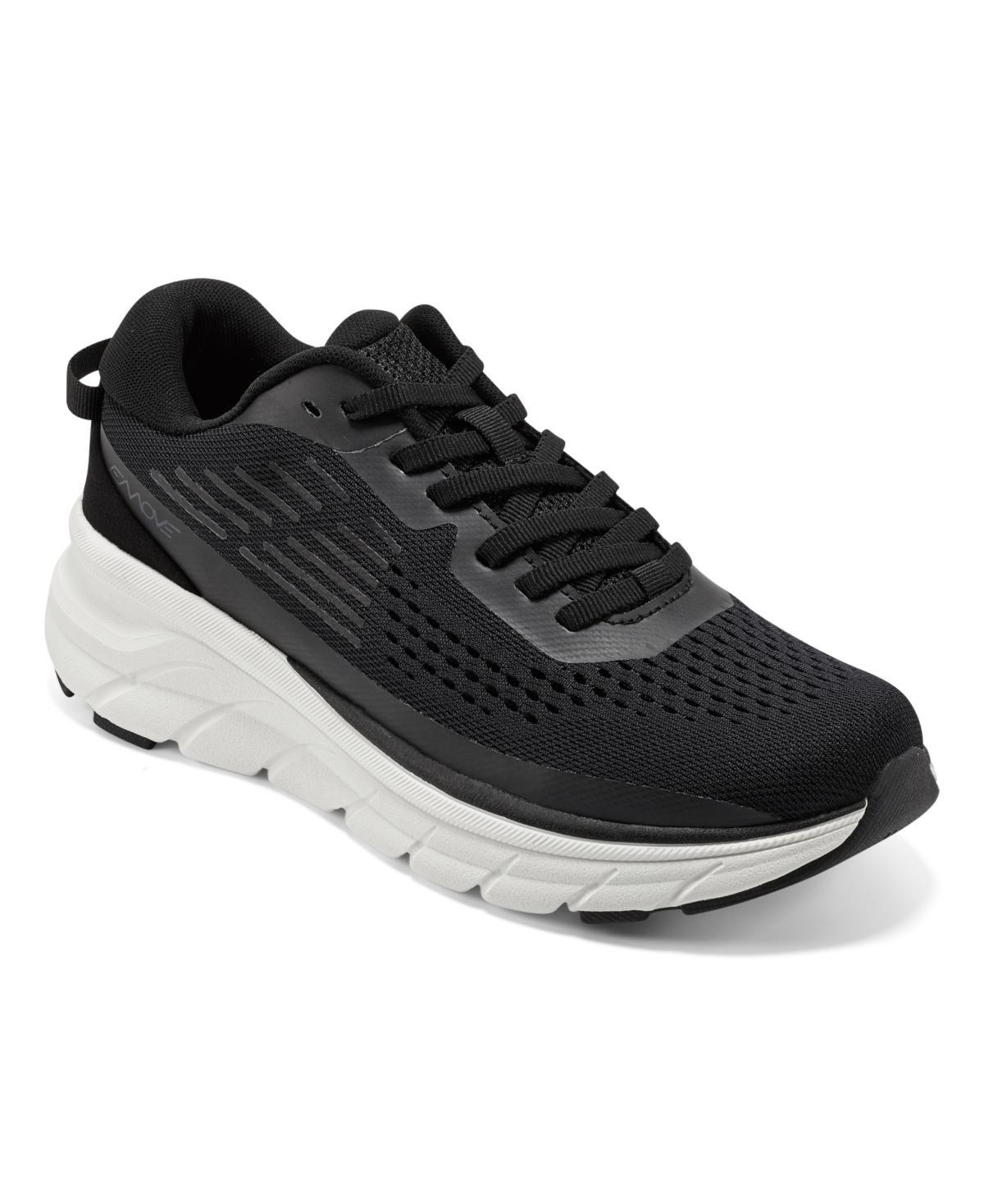 Easy Spirit Women's Mel EMOVE Lace-Up Sneakers, Size: 6.5 Wide, Black Product Image