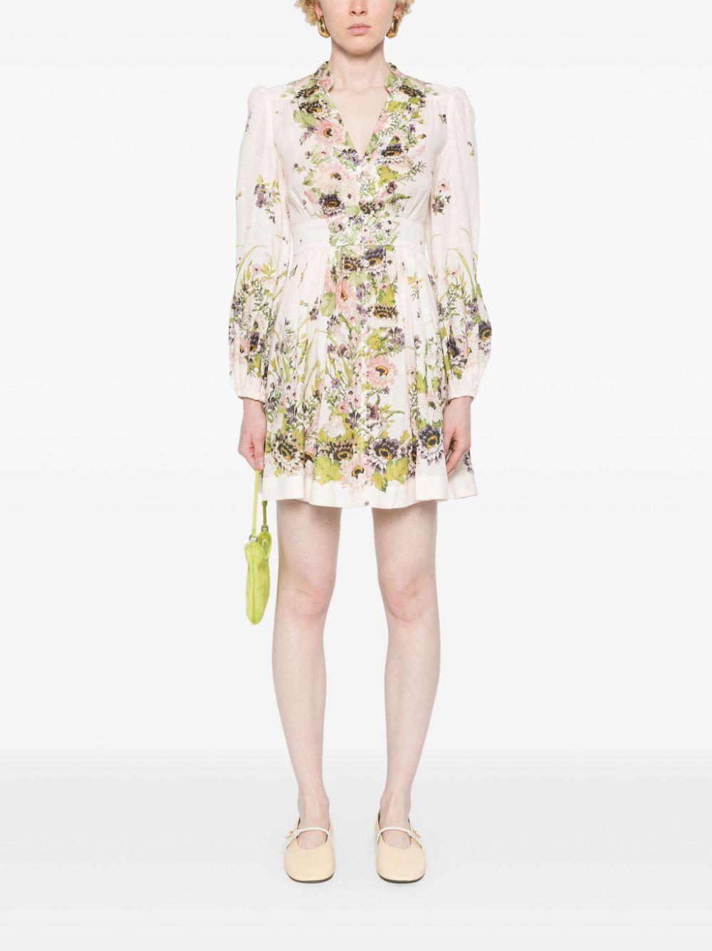 Halliday Plunge linen mini dress Product Image