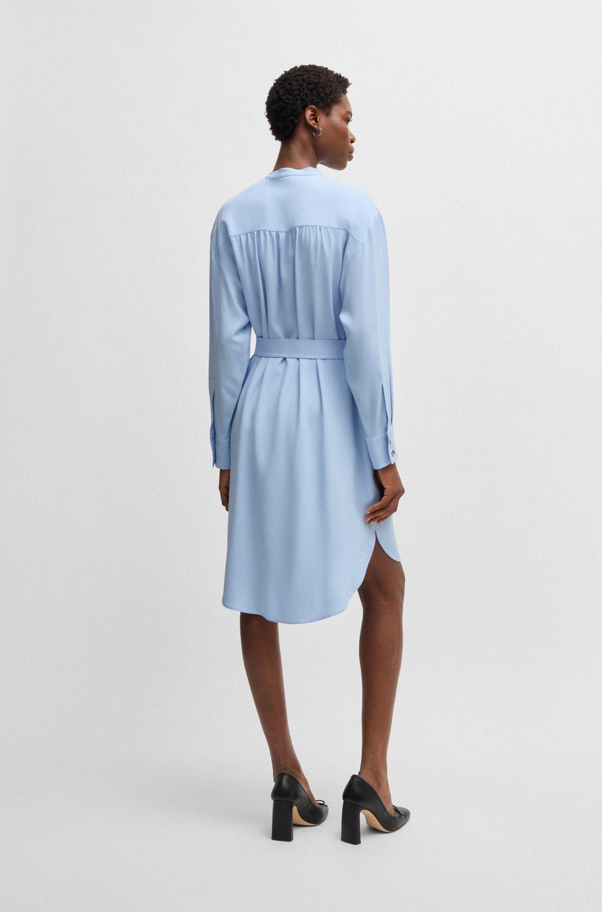 Belted dress with snap placket Product Image