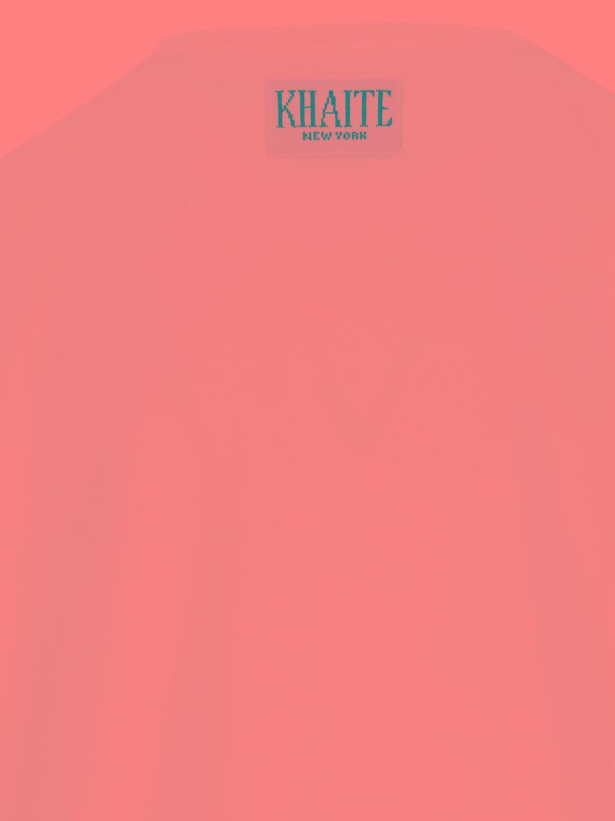 KHAITE Womens White Mae Brand-patch Cotton-jersey T-shirt In Cream Product Image