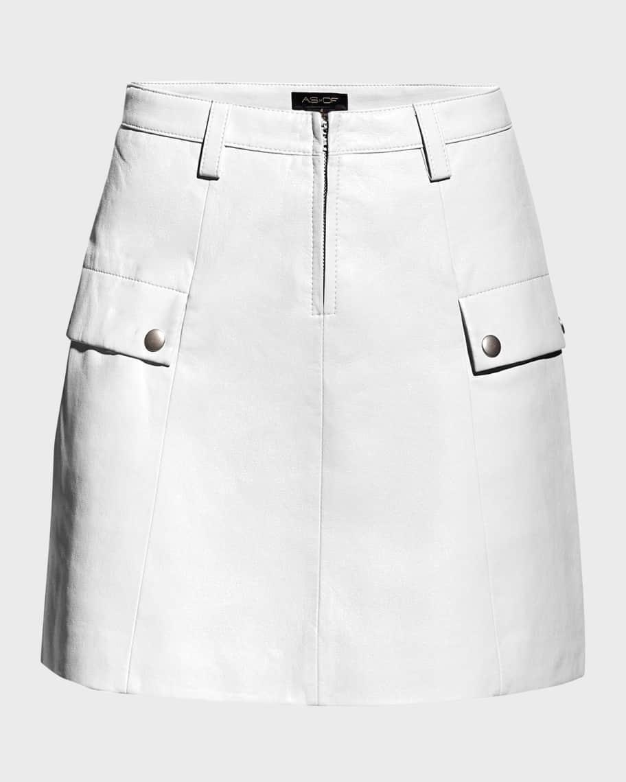 Womens Jameson Recycled Leather Skirt Product Image
