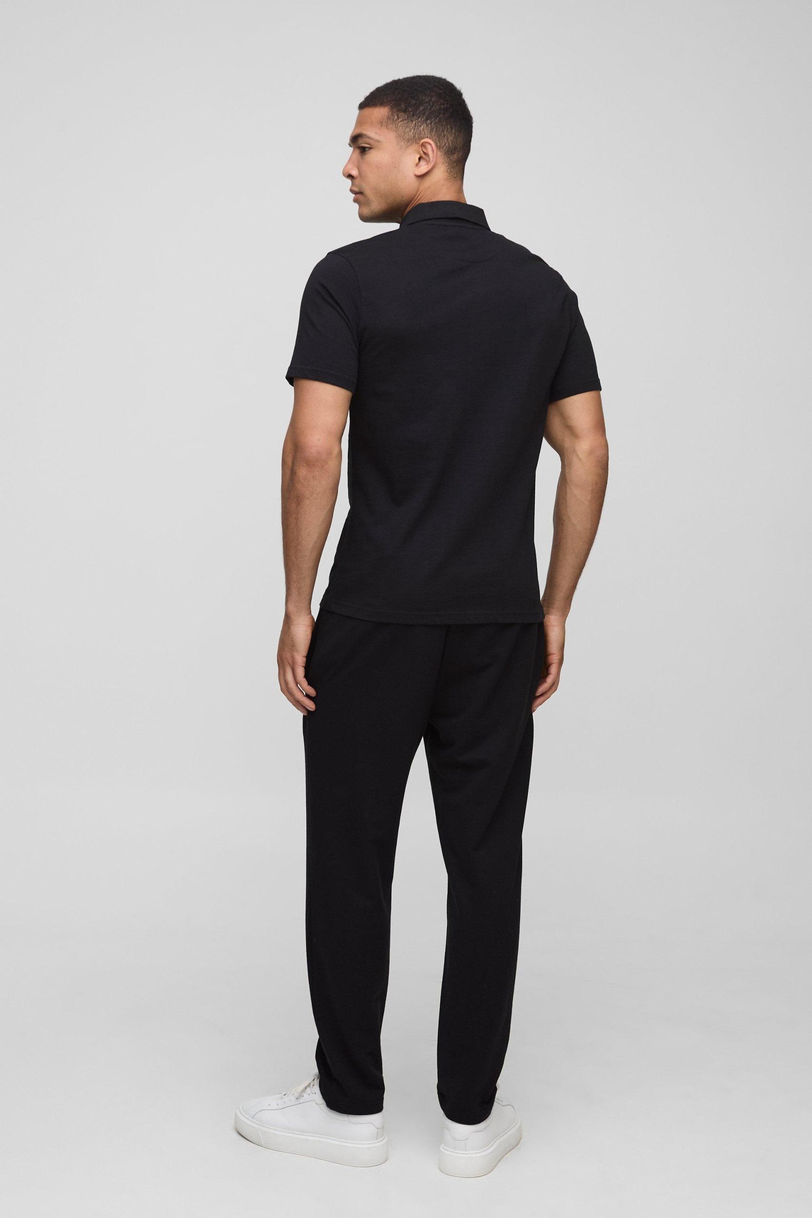 Slim Fit Jersey Short Sleeve Shirt | boohooMAN USA Product Image