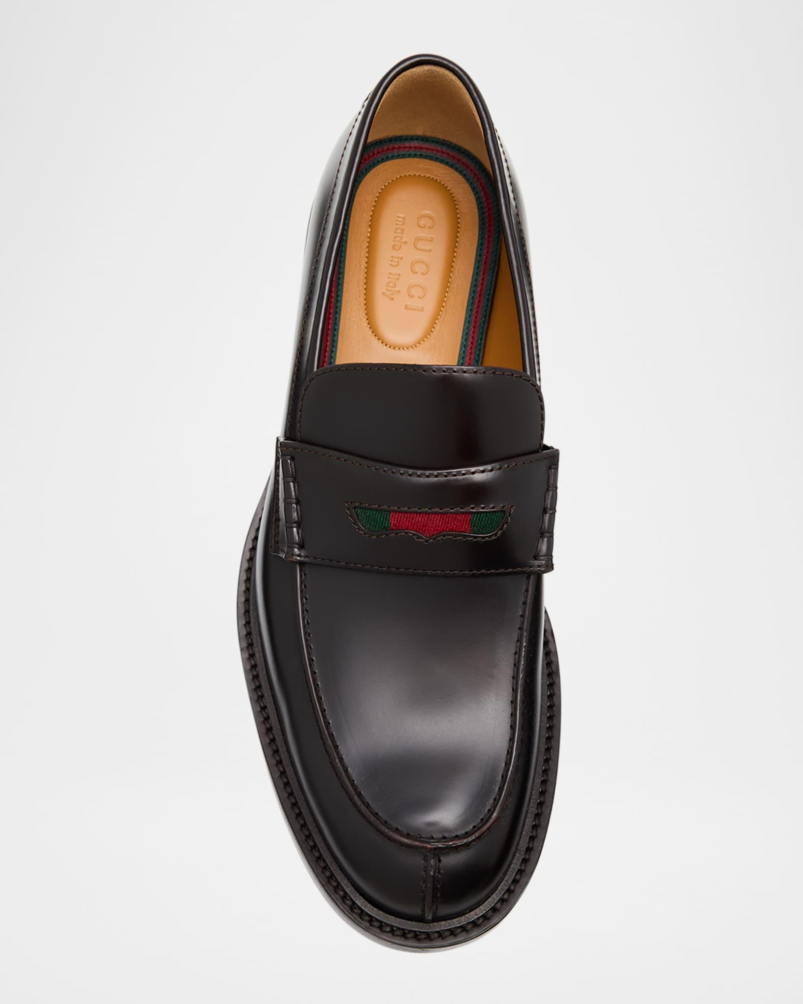 Men's William Leather Split-Toe Penny Loafers Product Image