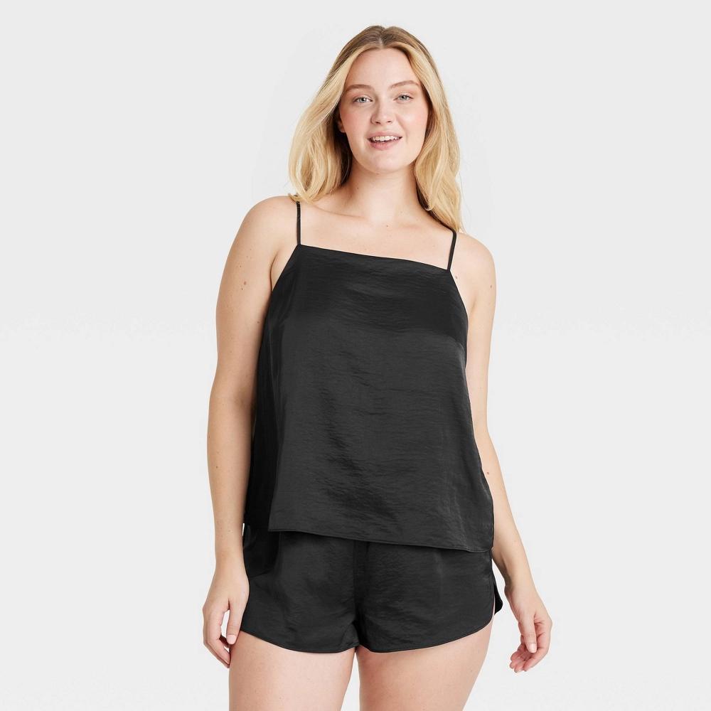 Women's Satin Cami Top and Shorts Pajama Set - Auden™ Product Image