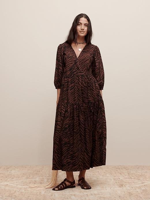 The White Lotus Cotton Wrap Dress Product Image