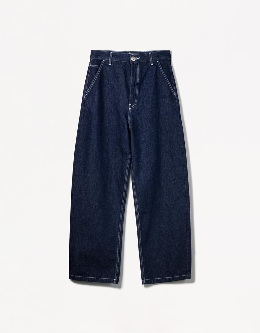 Faded skater-fit jeans Product Image