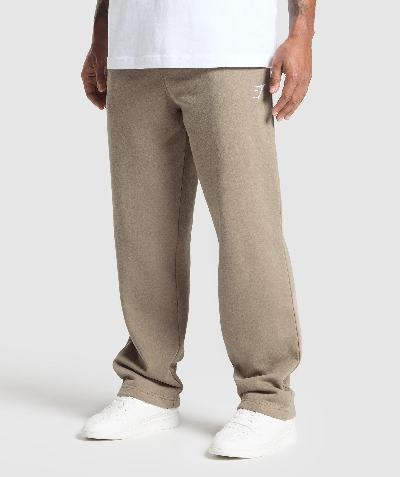 Gymshark Crest Straight Leg Joggers - Lifestyle Brown Male Product Image