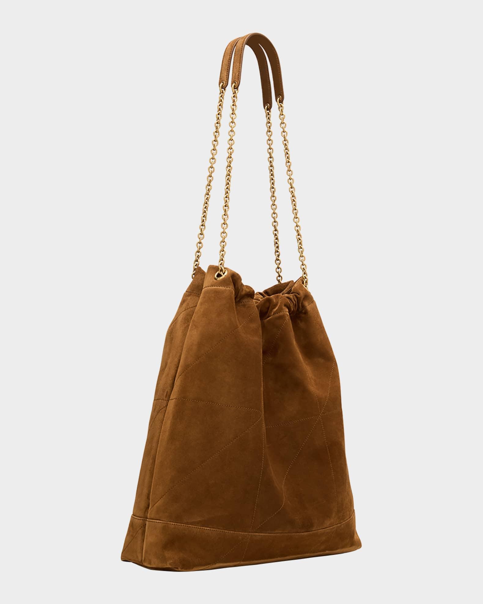 Jamie Large Pochon YSL Shoulder Bag in Quilted Suede Product Image