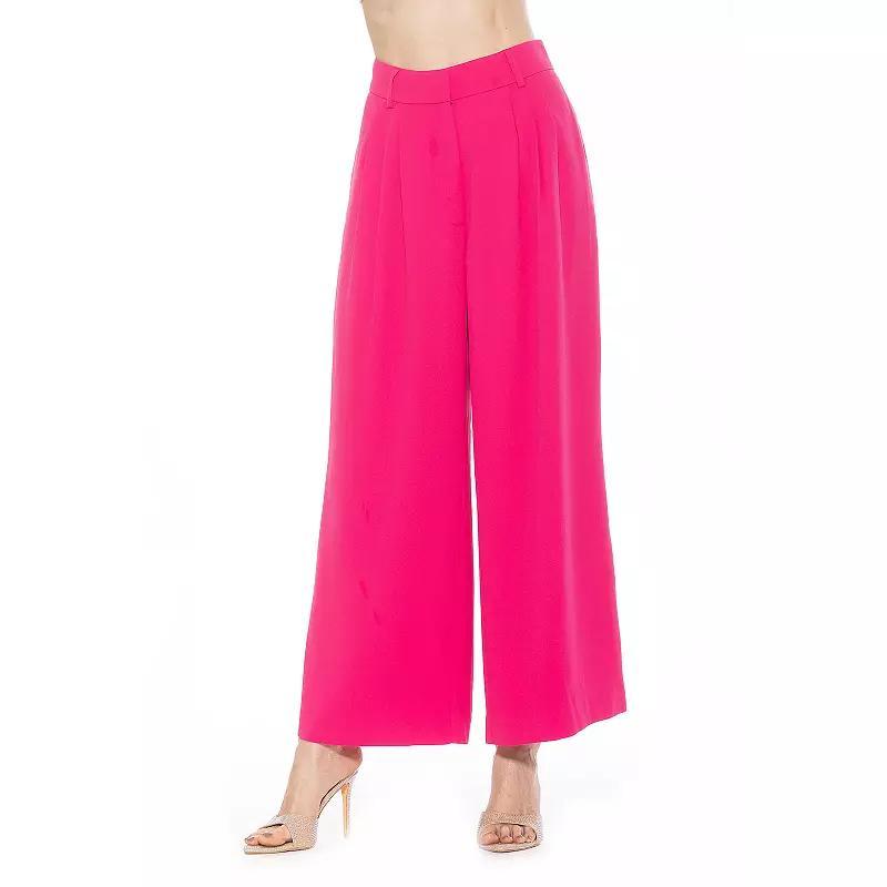 Women's ALEXIA ADMOR Kari Long Wide Leg Pants, Size: 6, Black Product Image