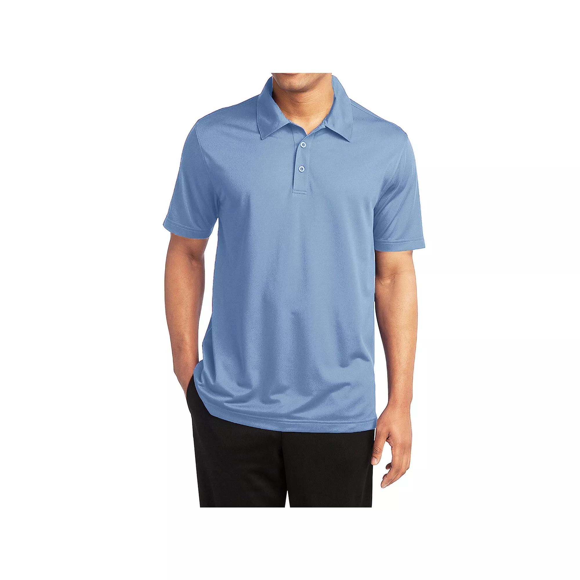 Men's Galaxy By Harvic Moisture-Wicking Polo, Size: XXL, Light Blue Product Image