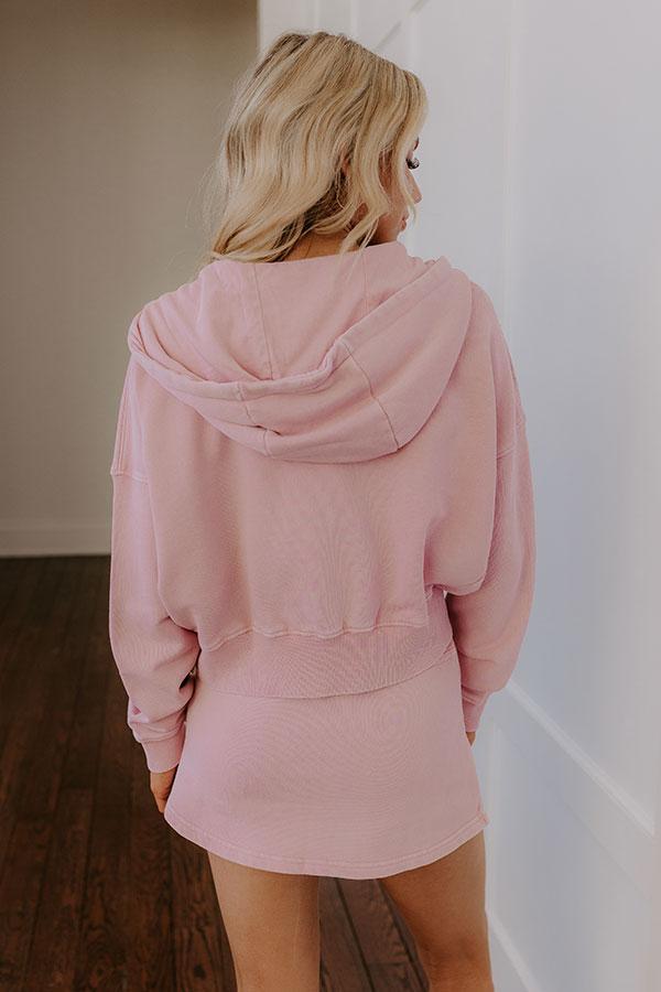 Always On The Go Vintage Wash Sweater in Pink Product Image