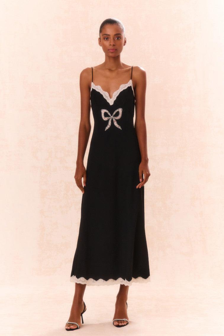 Manuela Bow Slip Maxi Dress Product Image