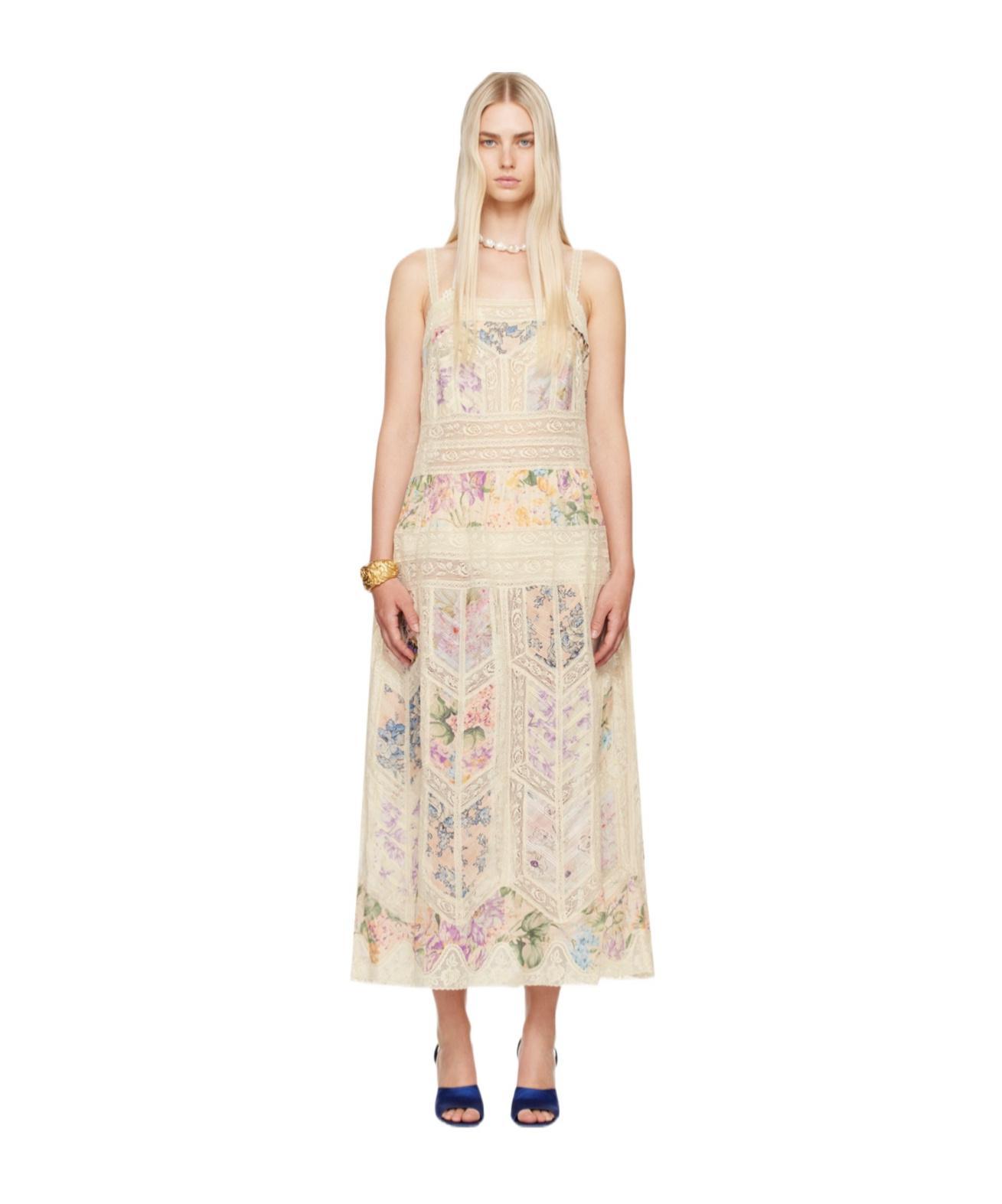 ZIMMERMANN Halliday Lace-trimmed Cotton Maxi Dress In Spliced Product Image