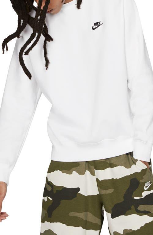 Nike Men's Club Crewneck Sweatshirt in Khaki/White at Nordstrom, Size Small Product Image