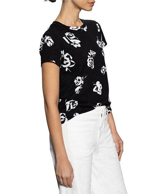 Sanctuary The Perfect Tee Floral Printed Crew Neck Knit Top Product Image