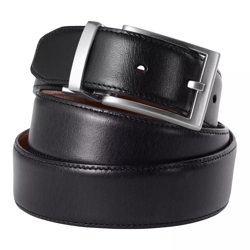 Men's Lands' End Reversible Belt, Size: 34, Red Dark Brown Product Image
