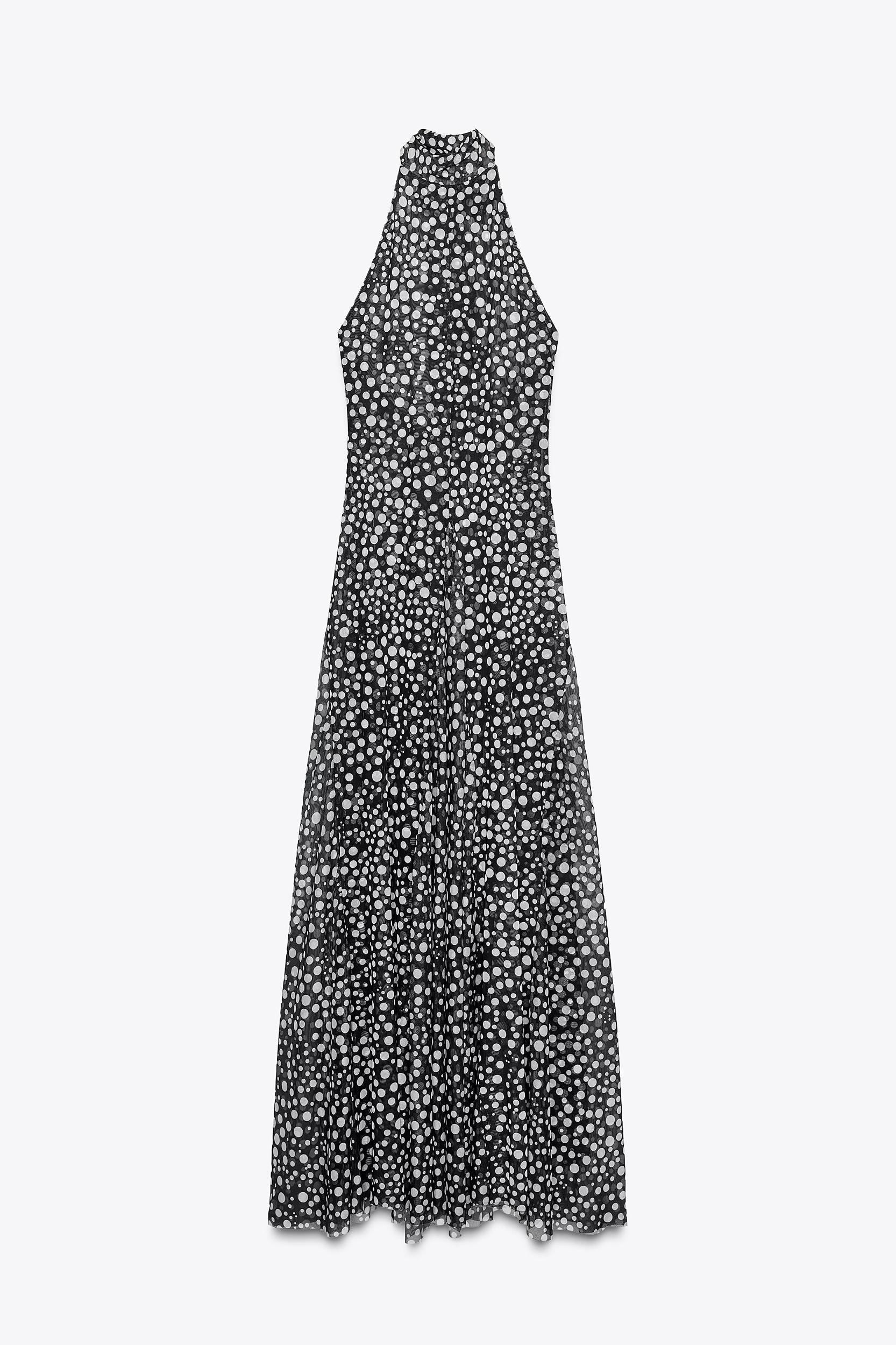 POLKA DOT HALTER DRESS Product Image