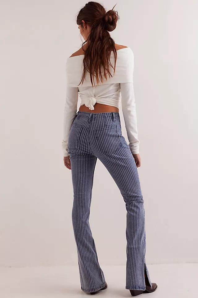 We The Free Level Up Stripe Slim Flare Jeans Product Image