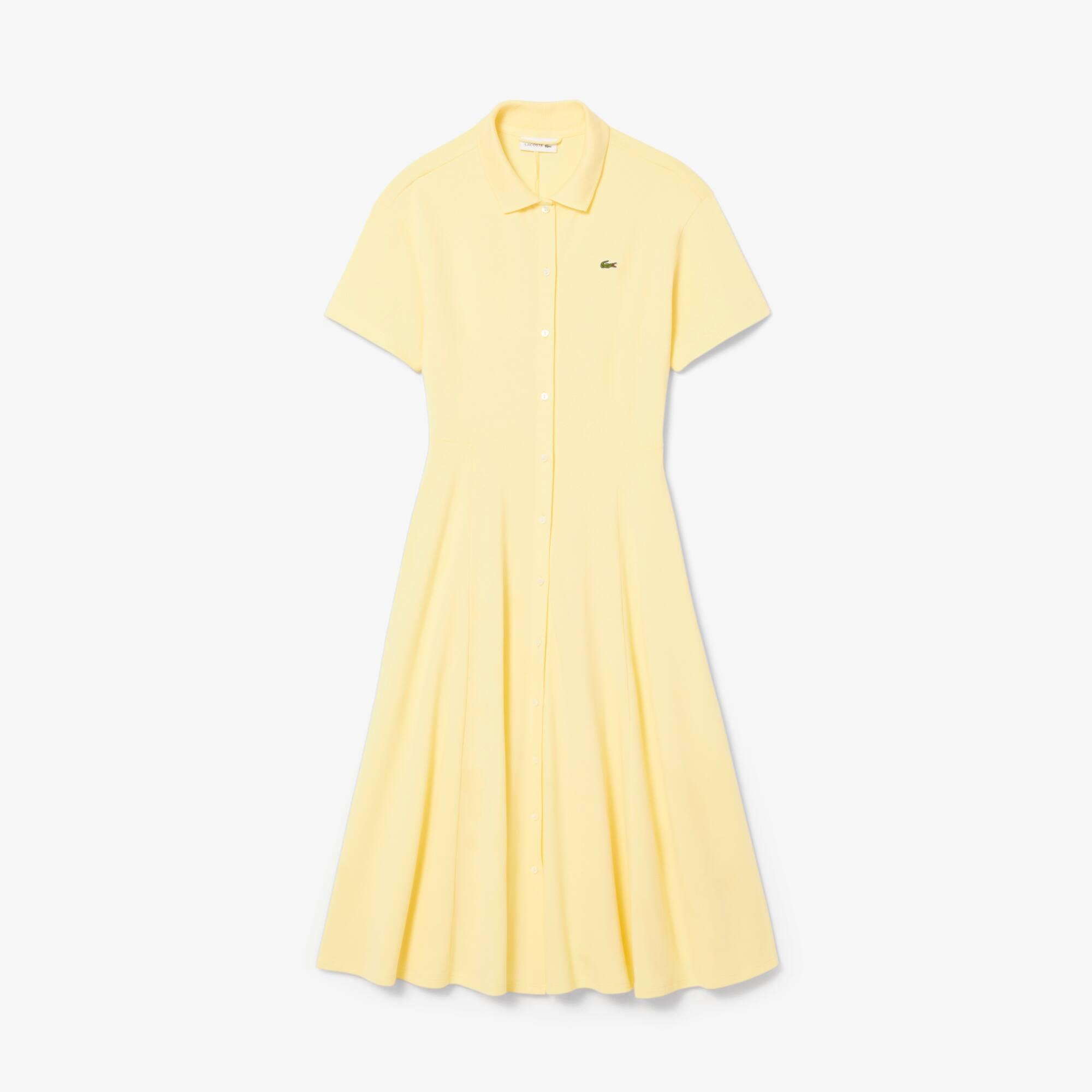 Flared Mini-Piqué Polo Dress Product Image