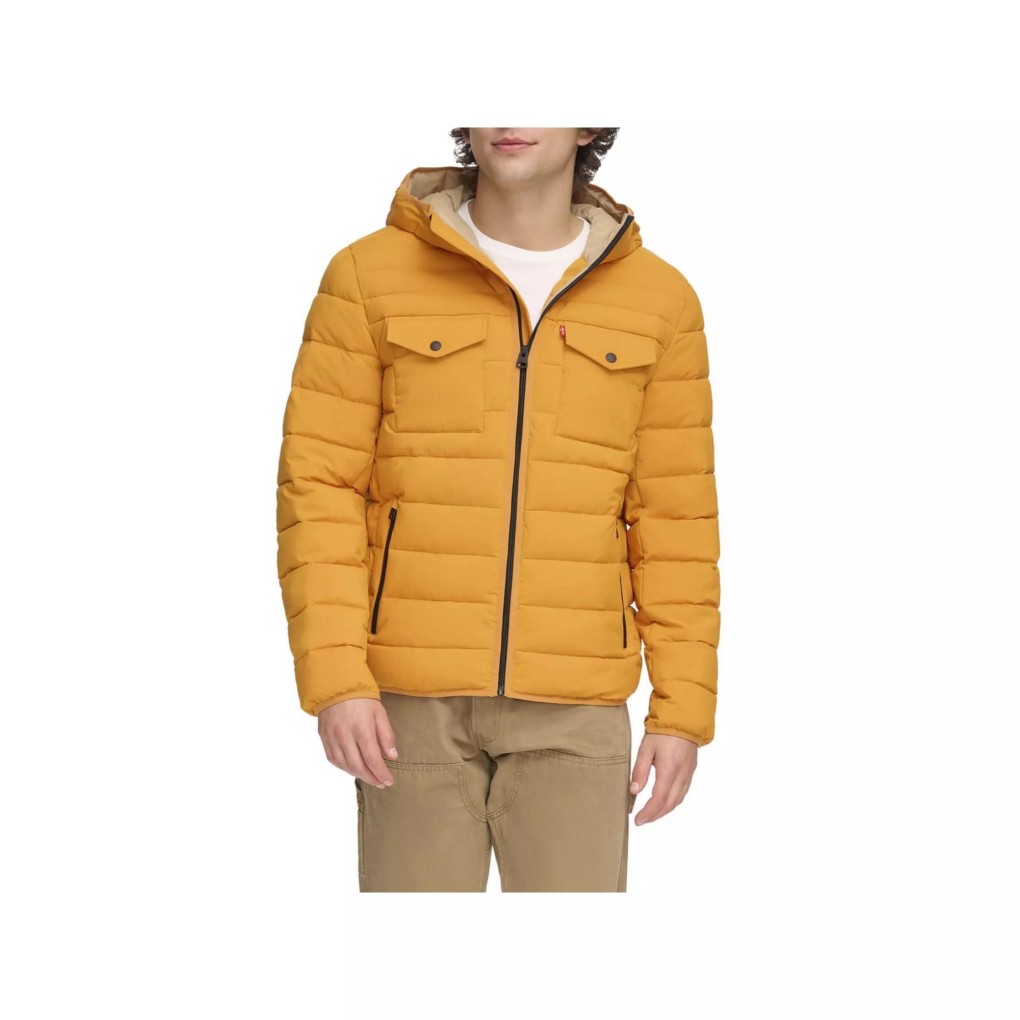 Mens Levis Stretch Two Pocket Quilted Hooded Jacket Product Image