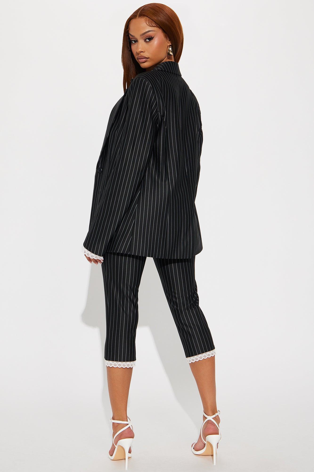 Power Siren Blazer Capri Set - Black Product Image