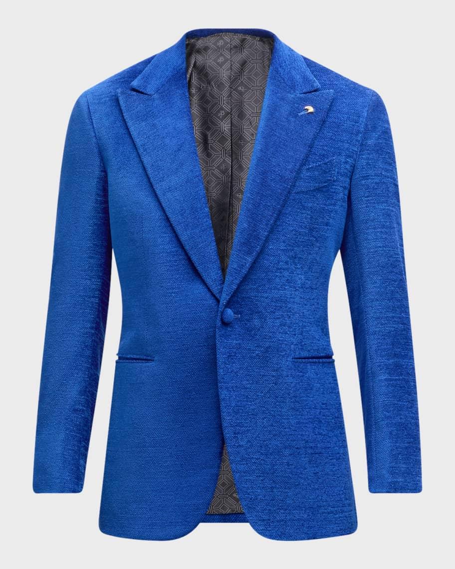 Mens Velvet Peak-Lapel Sport Coat Product Image