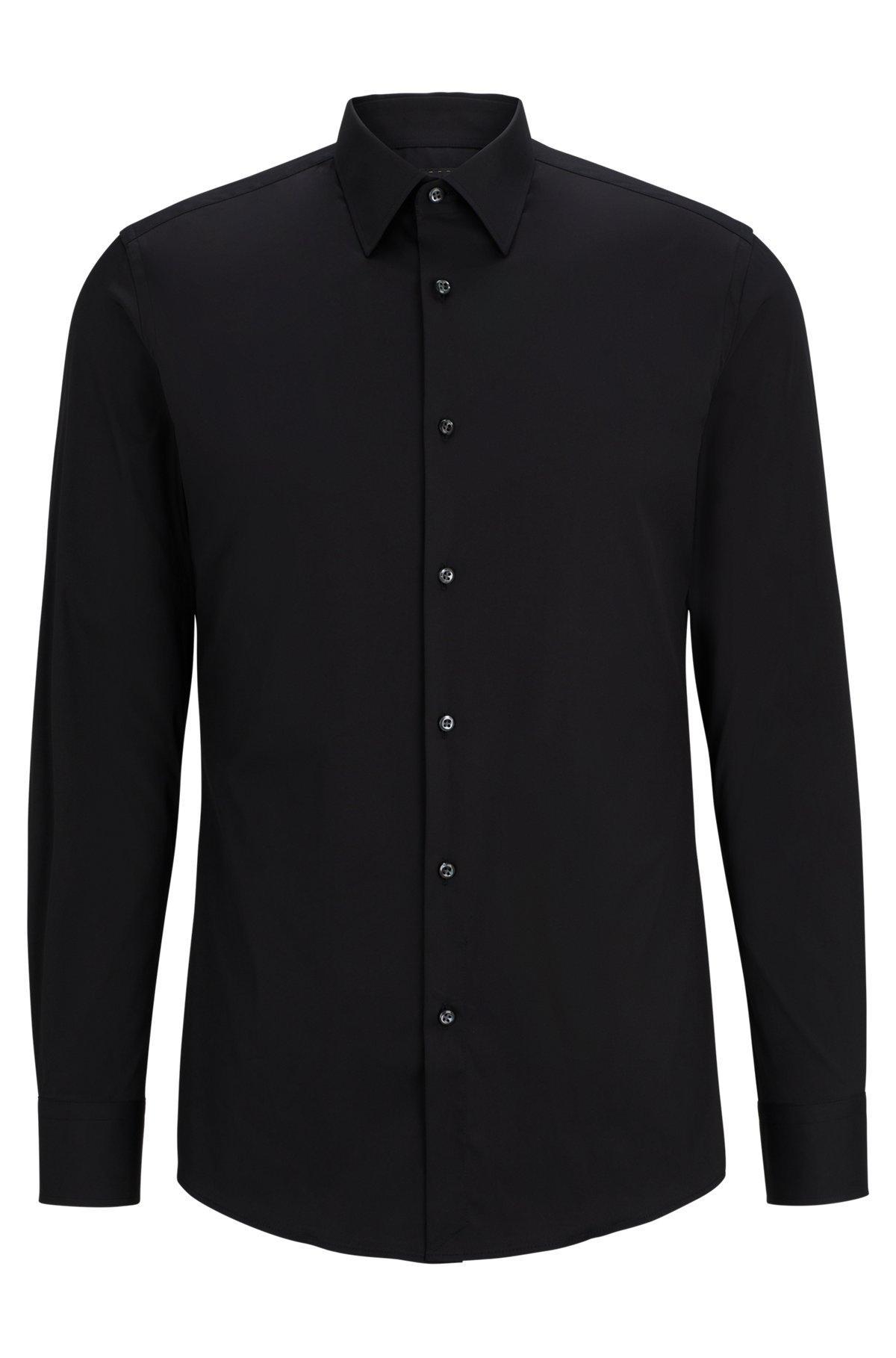 Slim-fit shirt in poplin with stretch Product Image