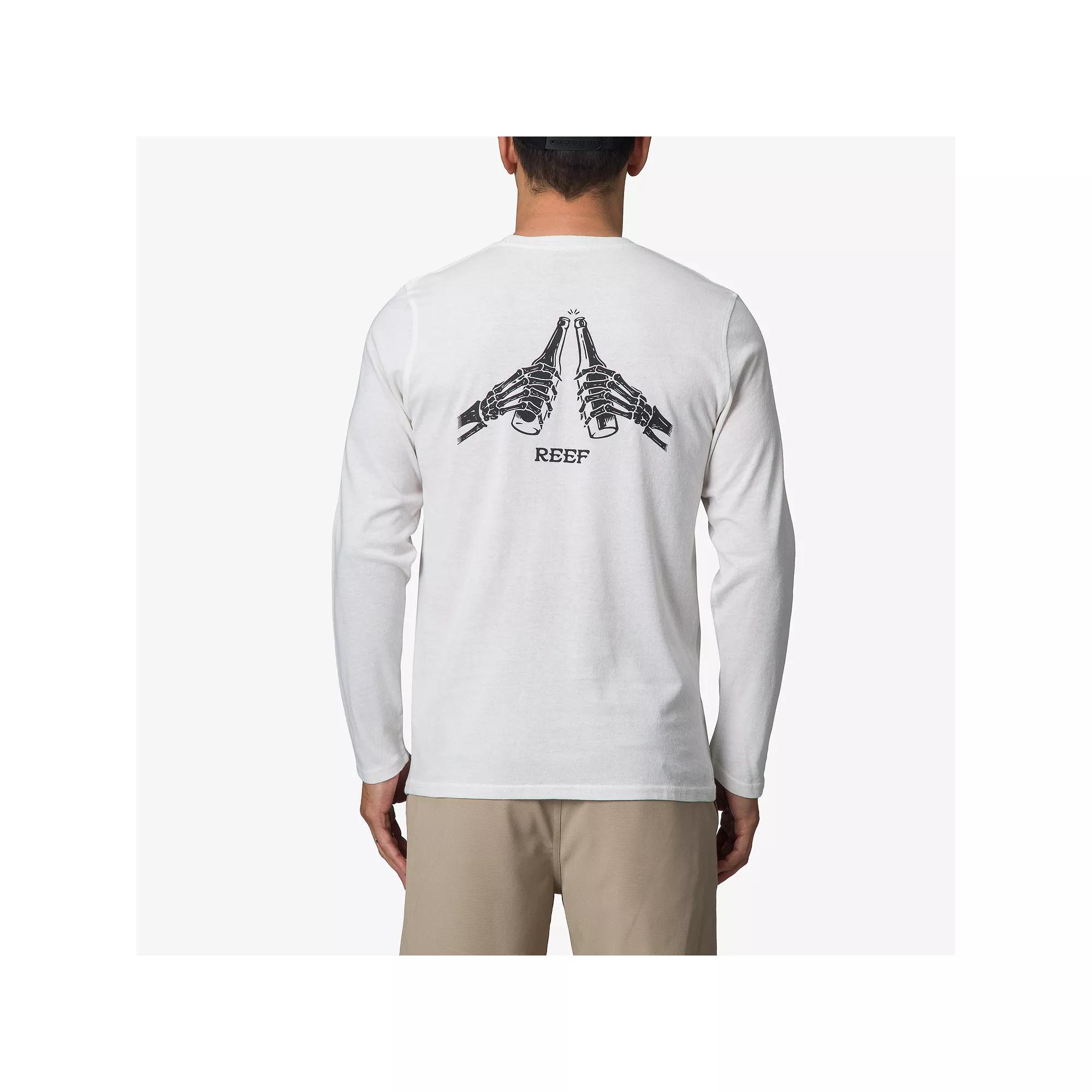 Men's REEF Long Sleeve Graphic Tee, Size: XL, White Product Image