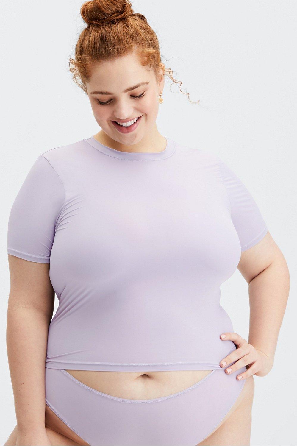 Fabletics Fine Touch Short-Sleeve Tee Womens Shade Size XL Product Image