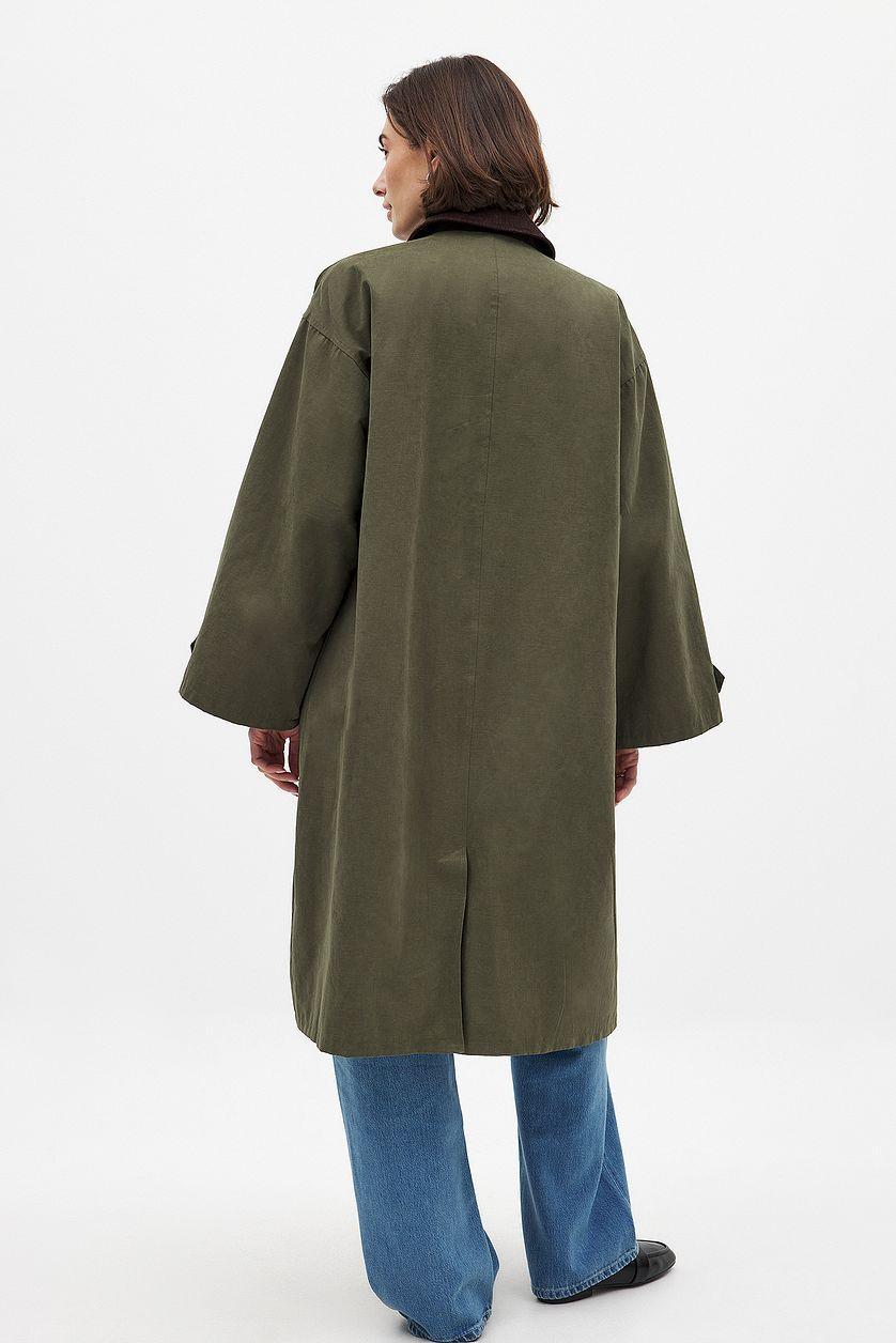 Contrast Collar Trenchcoat Product Image