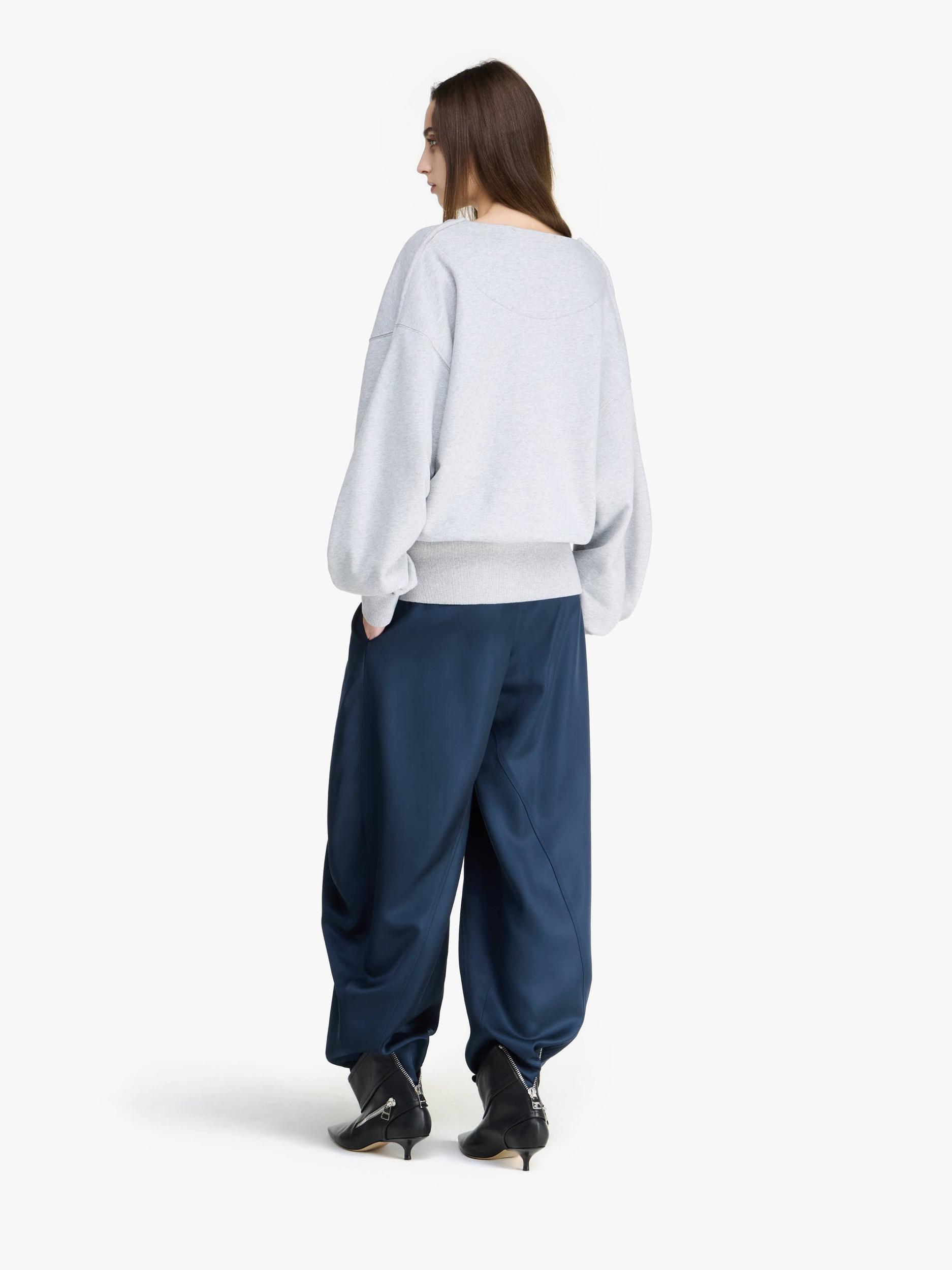 ROUNDED WRAP-FRONT SWEATSHIRT Product Image