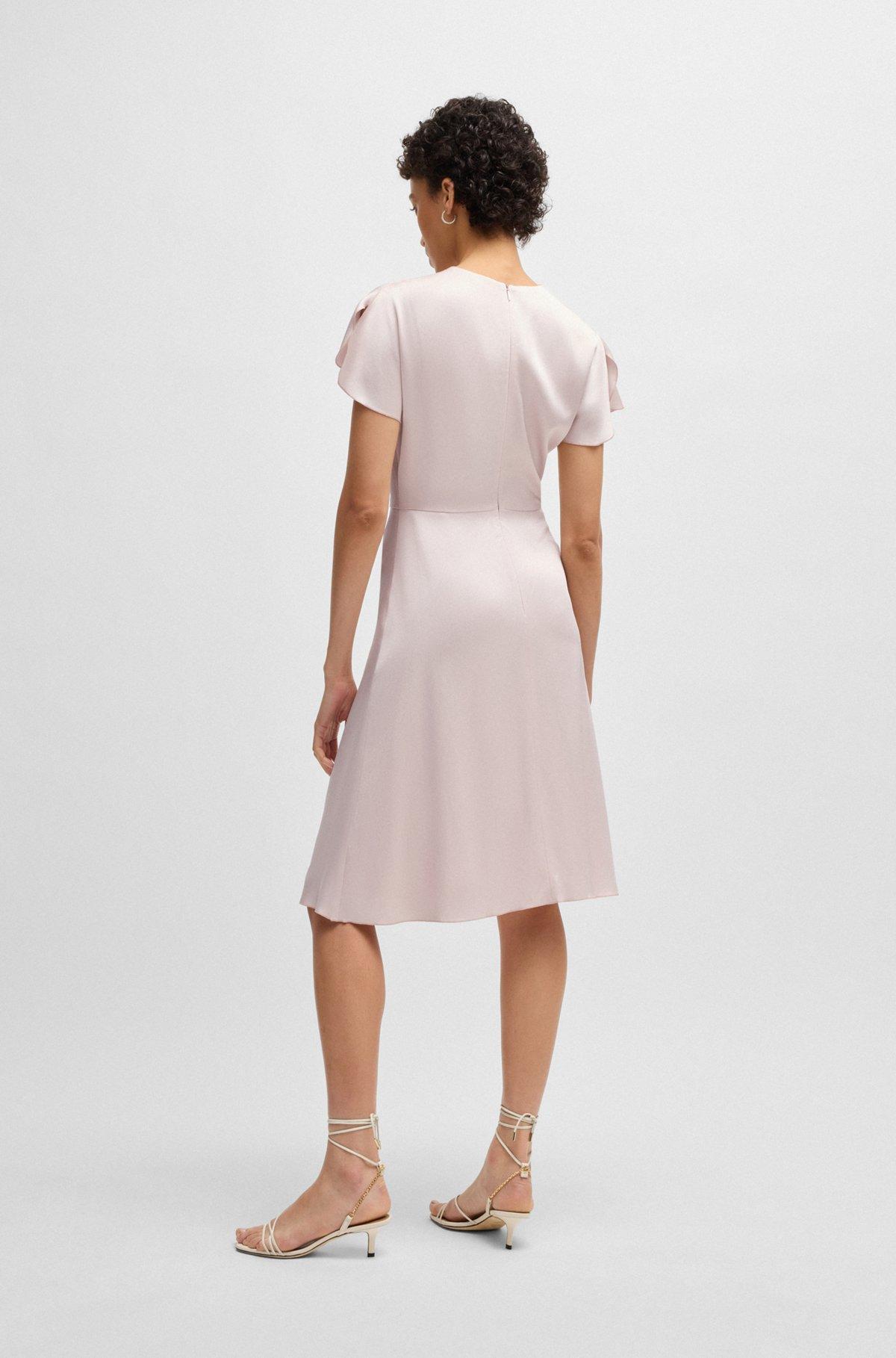V-neck dress with gathered waistband Product Image
