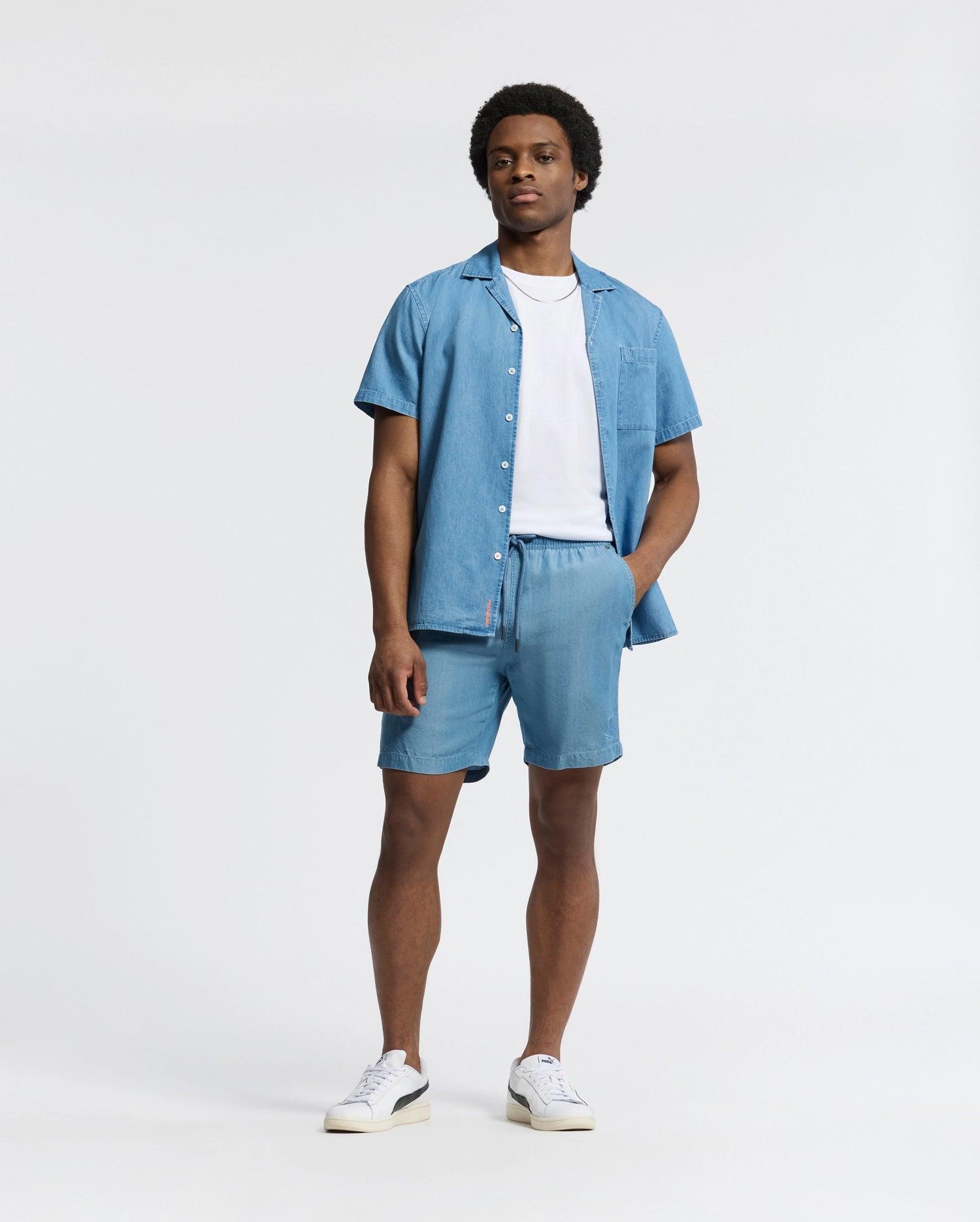 MENS KERVIN LIGHTWEIGHT DENIM WOVEN SHORT - B6R633F200 Product Image