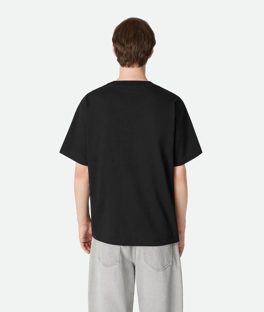 Men's Cotton Printed Jersey T-Shirt in Black Product Image