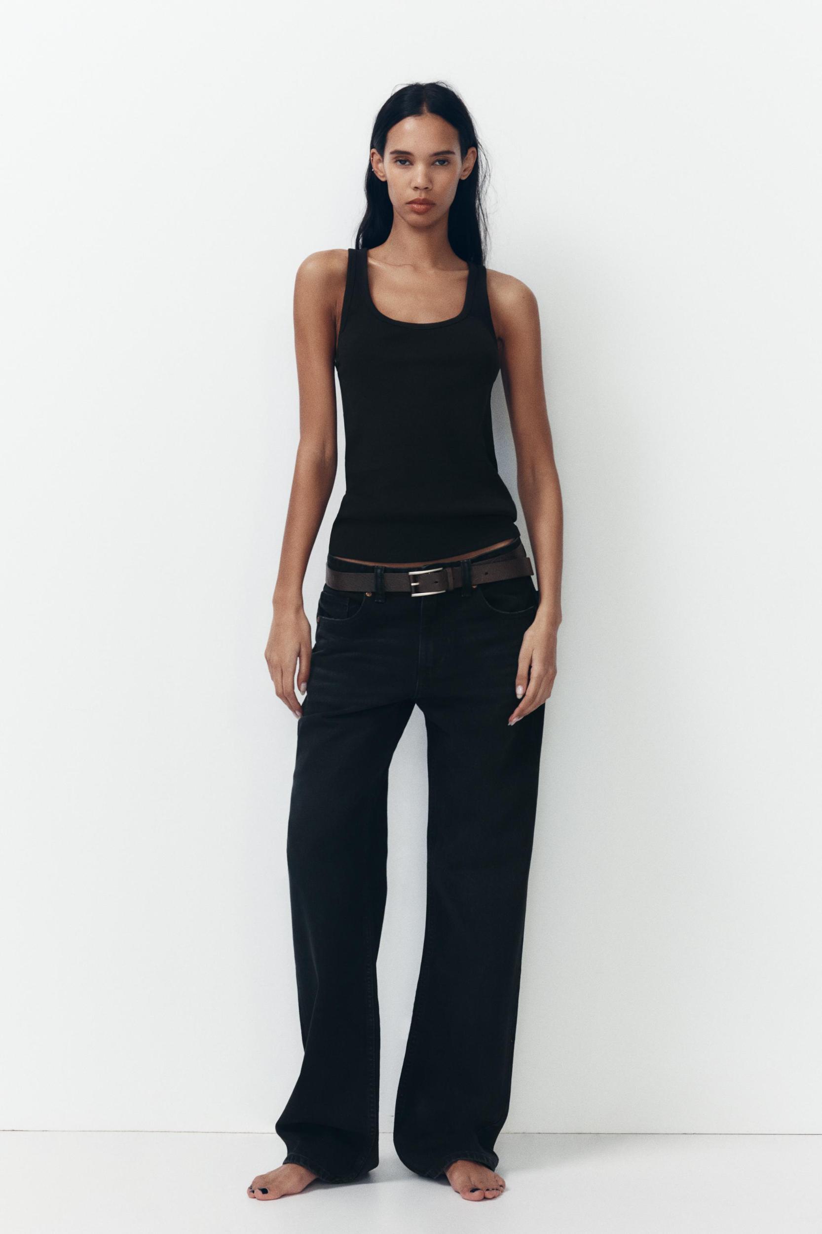 FULL LENGTH TRF MID-RISE WIDE LEG JEANS Product Image