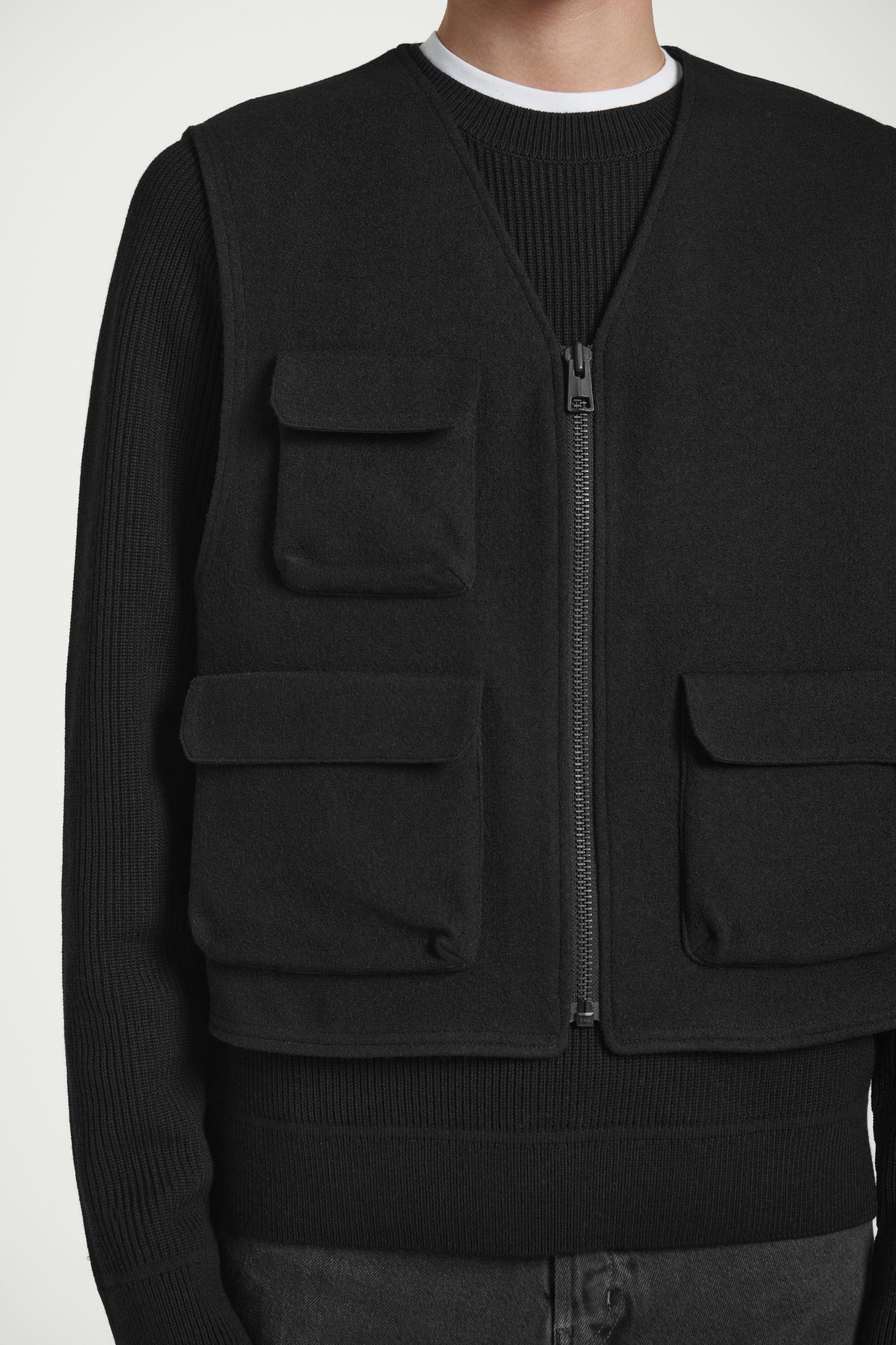 WOOL-BLEND UTILITY VEST Product Image
