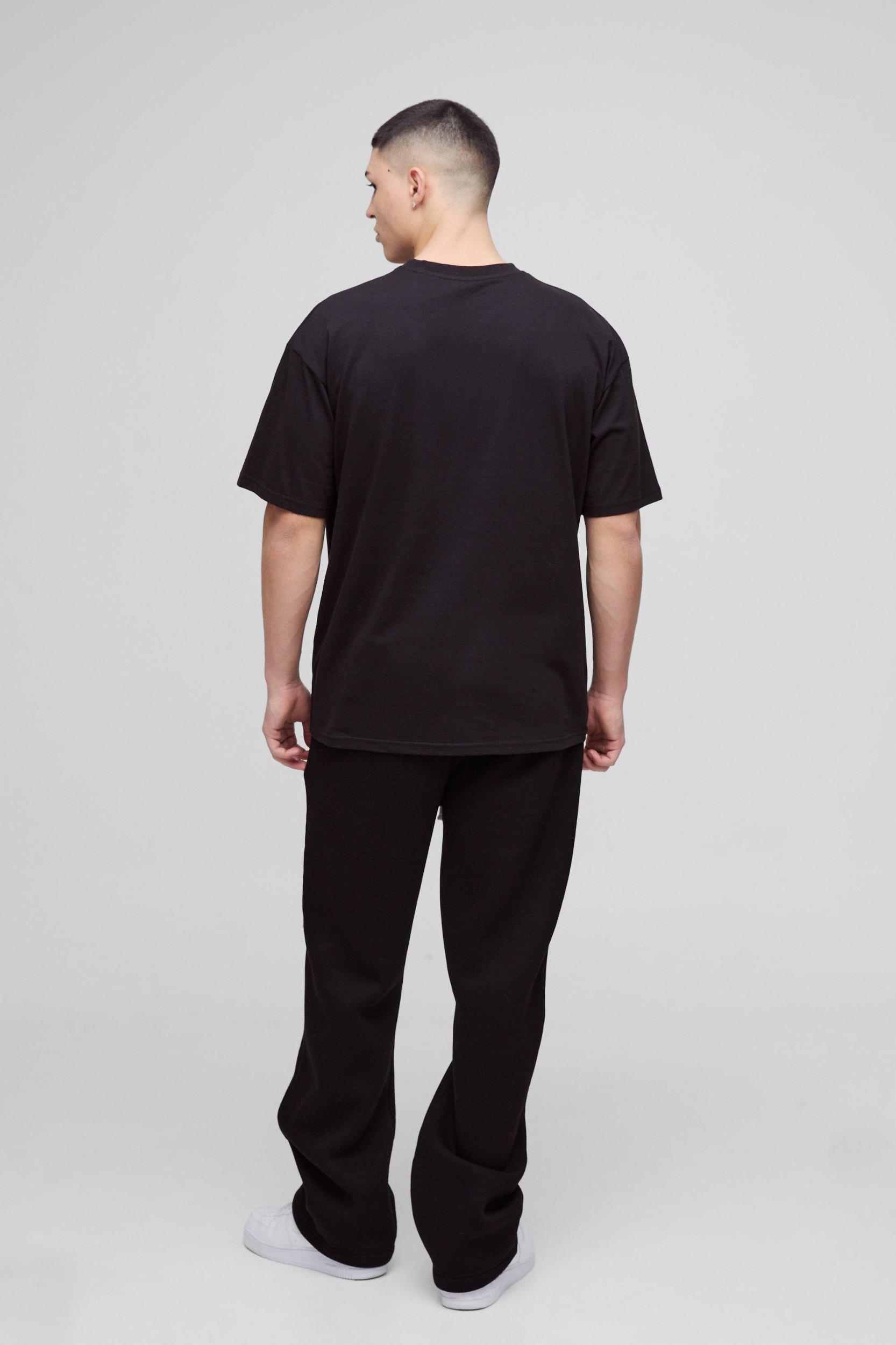 Straight Fit Homme Print Sweatpants | boohooMAN USA Product Image