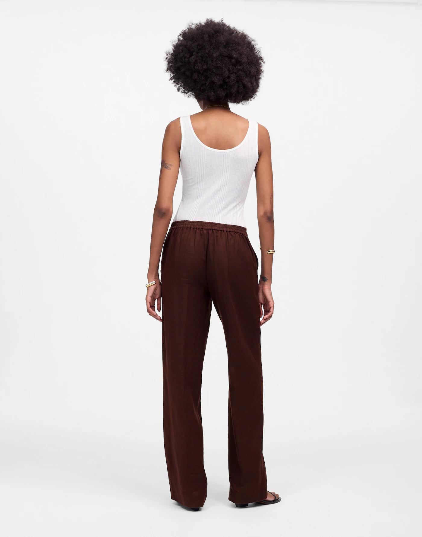 The Easy Pull-On Pant in 100% Linen Product Image