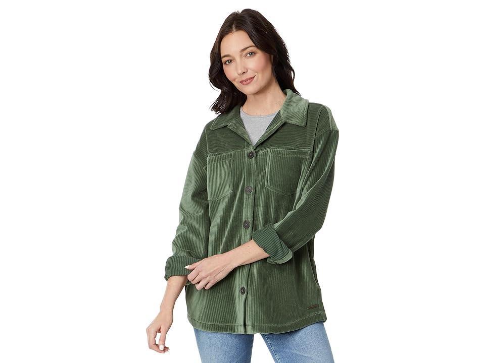 Carve Designs Hudson Stretch Cord Shacket (Orchid) Women's Clothing Product Image