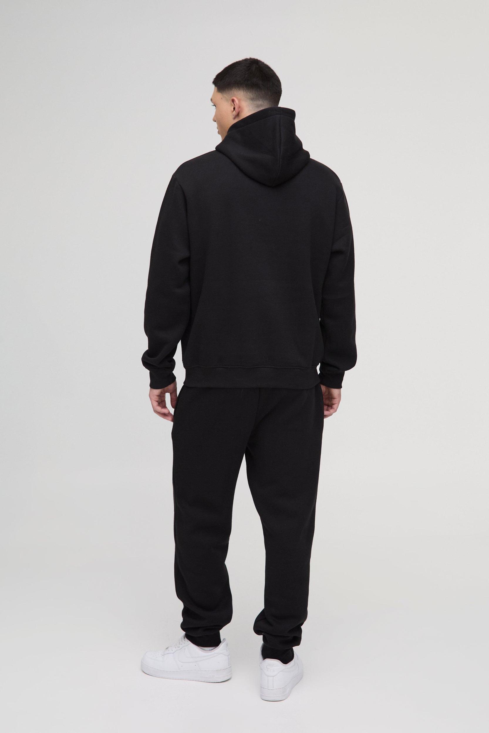 Slim Fit Man Sport Hooded Tracksuit | boohooMAN USA Product Image
