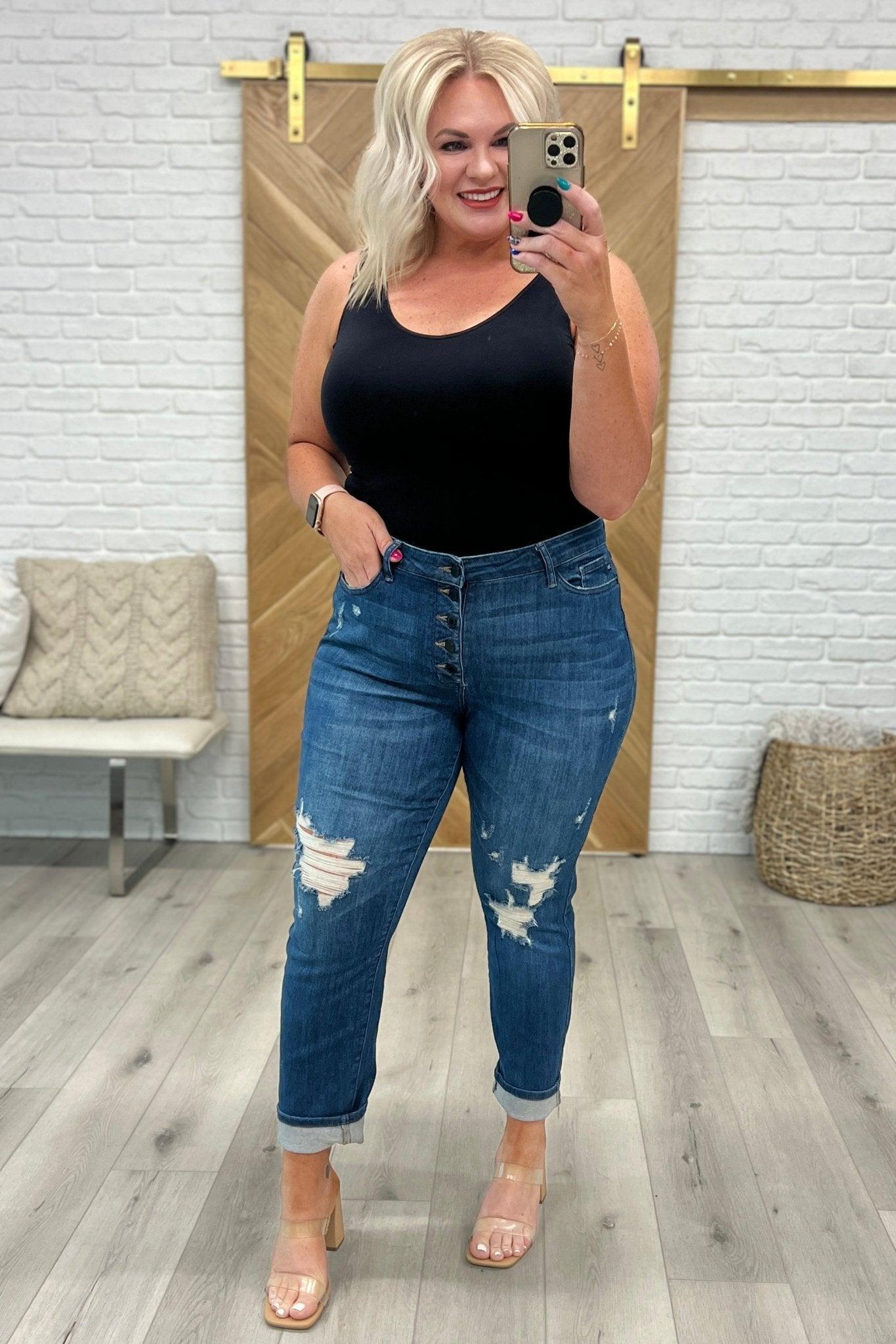 Colt High Rise Button Fly Distressed Boyfriend Jeans (Online Exclusive) Product Image