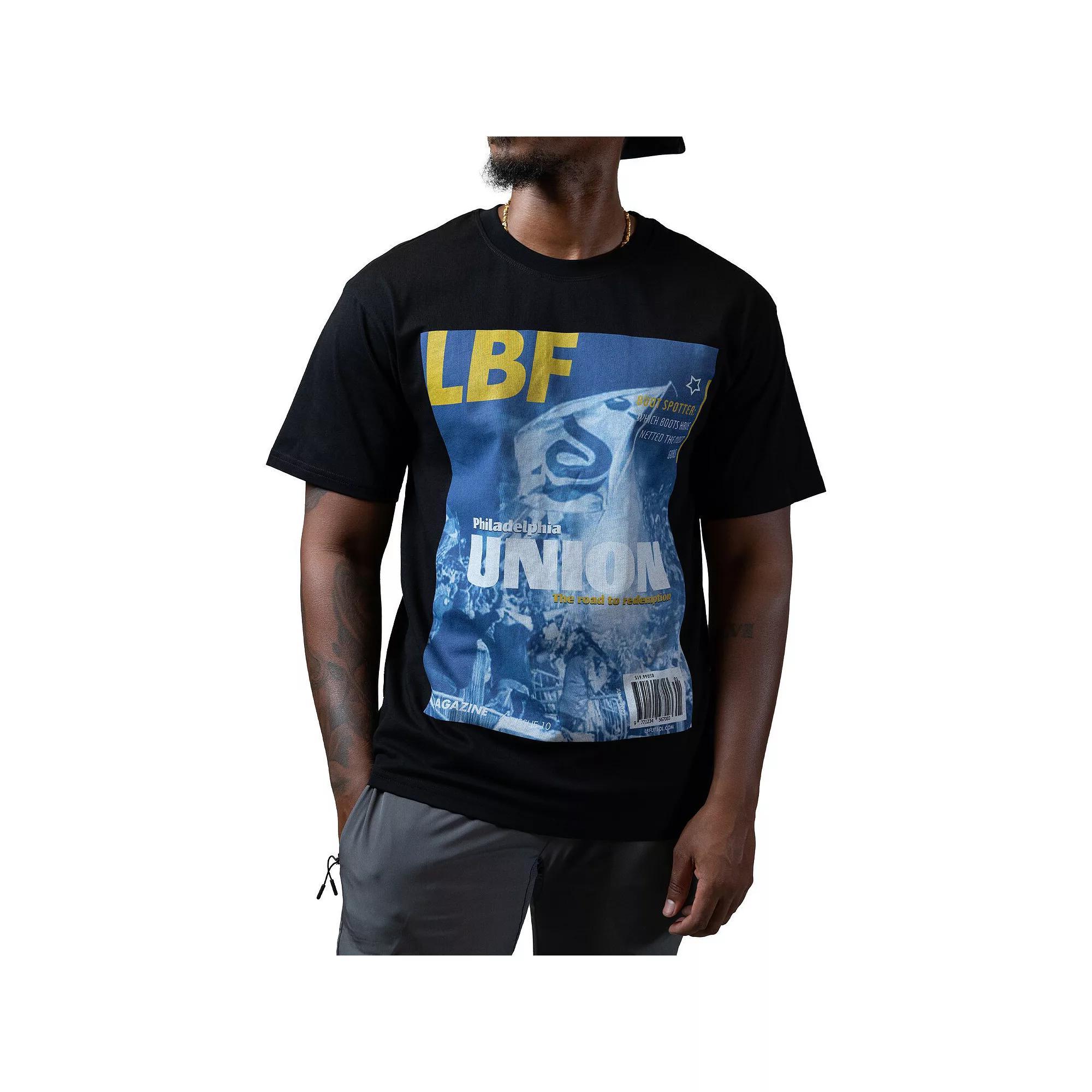Men's  Black Live Breathe Futbol x Philadelphia Union Magazine T-Shirt, Size: Small, Uni Black Product Image