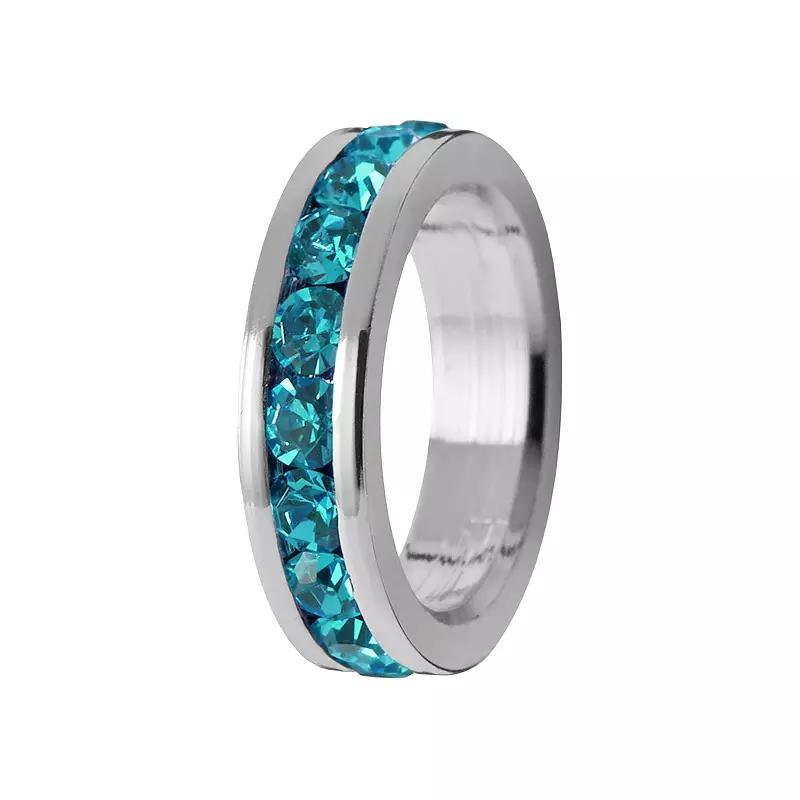 Traditions Jewelry Company Sterling Silver Crystal Birthstone Rondelle Charm, Womens, December Product Image